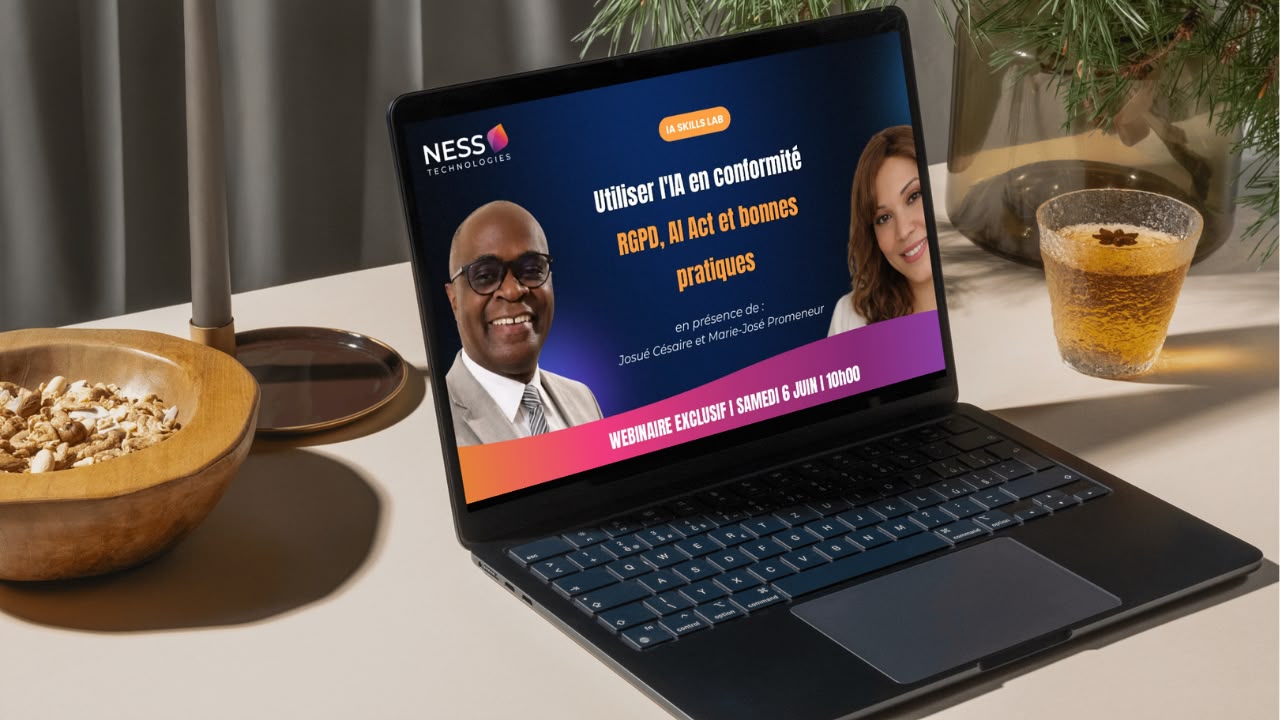 Webinaire Ness Technologies : utiliser l’IA en conformité, RGPD, AI Act et bonnes pratiques